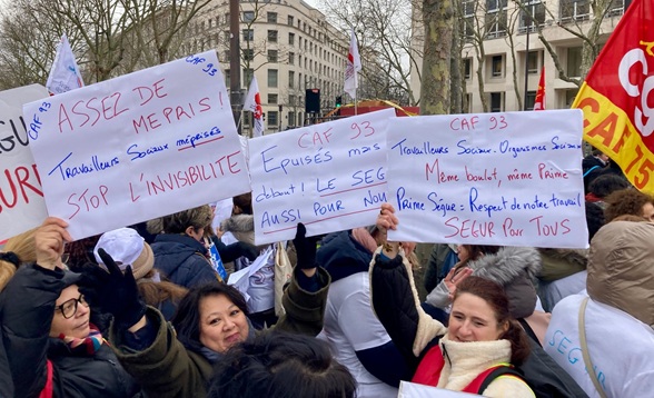 Les travailleurs sociaux de la Sécu revendiquent la prime Ségur