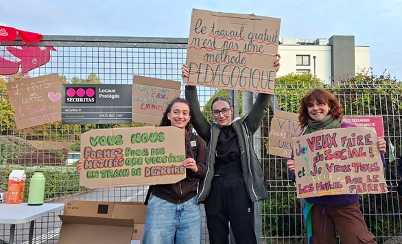 À Nancy, les étudiants de l’IRTS bloquent leur campus